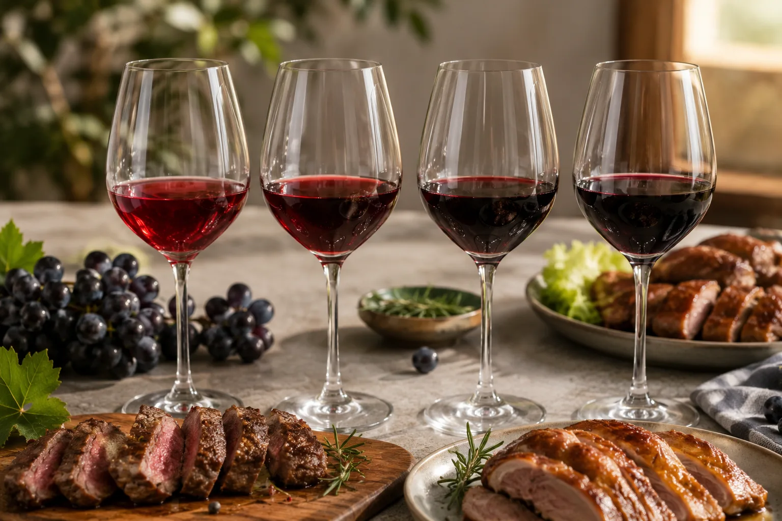 Bốn phong cách vang đỏ từ Pinot Noir đến Cabernet Sauvignon