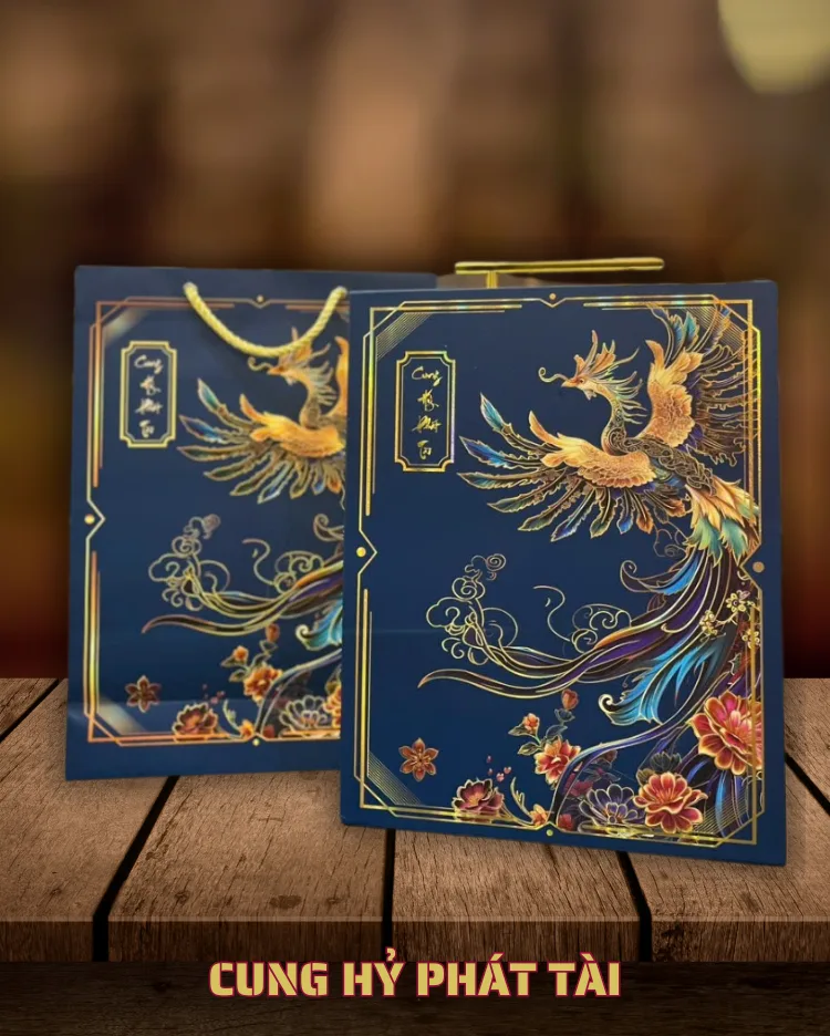 Hộp quà rượu vang Cung hỷ phát tài