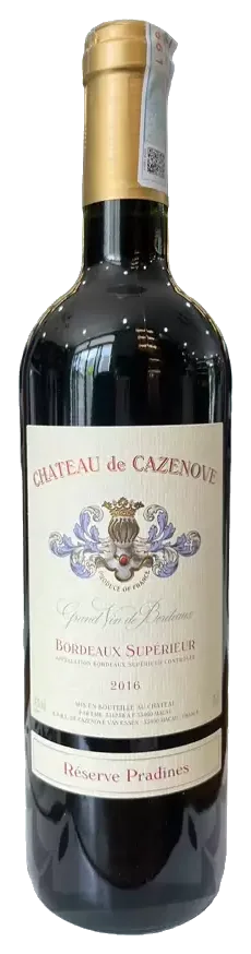 Rượu vang Pháp Château de Cazenove Réserve Pradines Bordeaux Supérieur