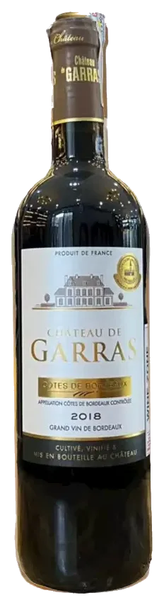 Rượu vang Pháp Chateau de Garras Côtes de Bordeaux 2018